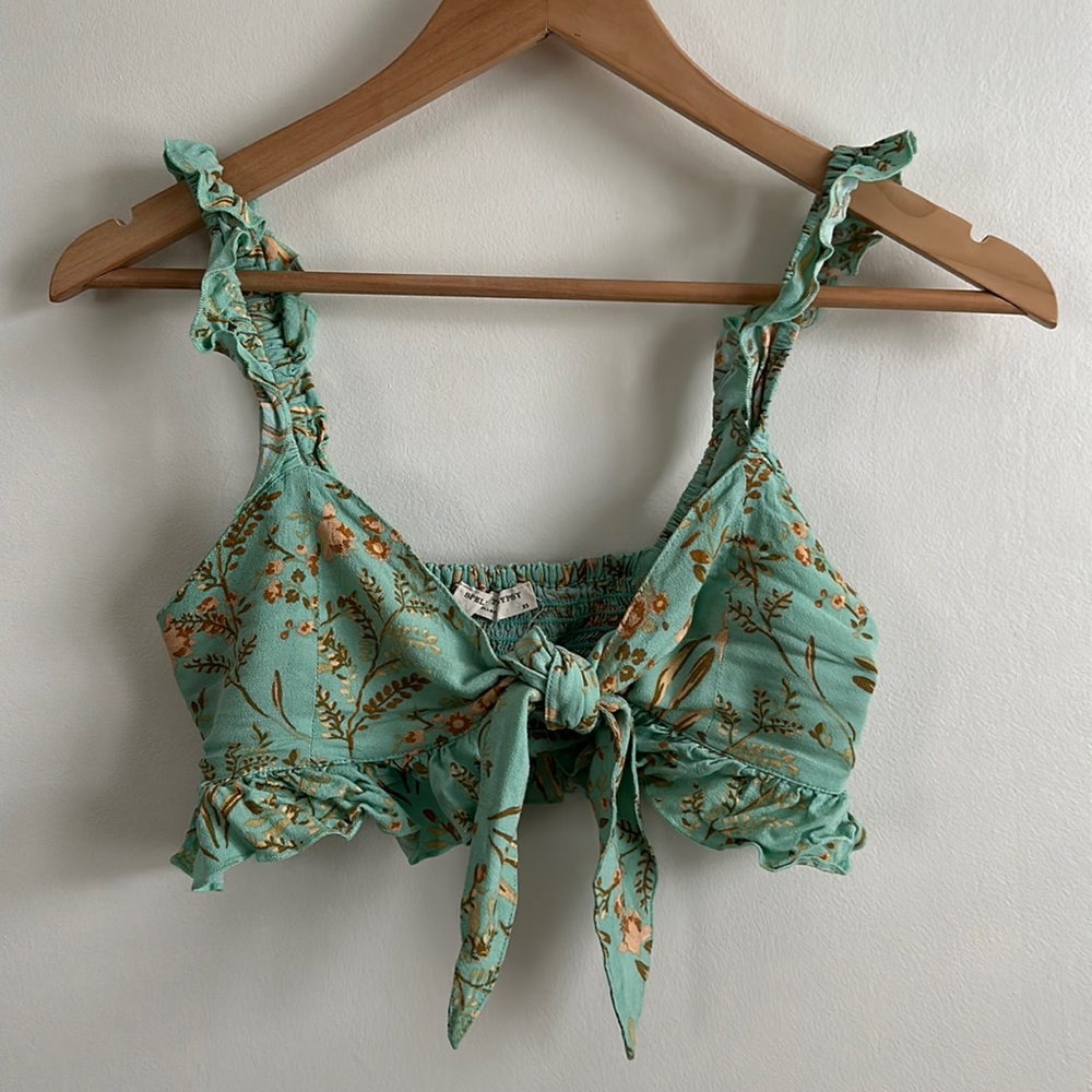 Spell & The Gypsy Maisie Crop Top Vintage Turquoise